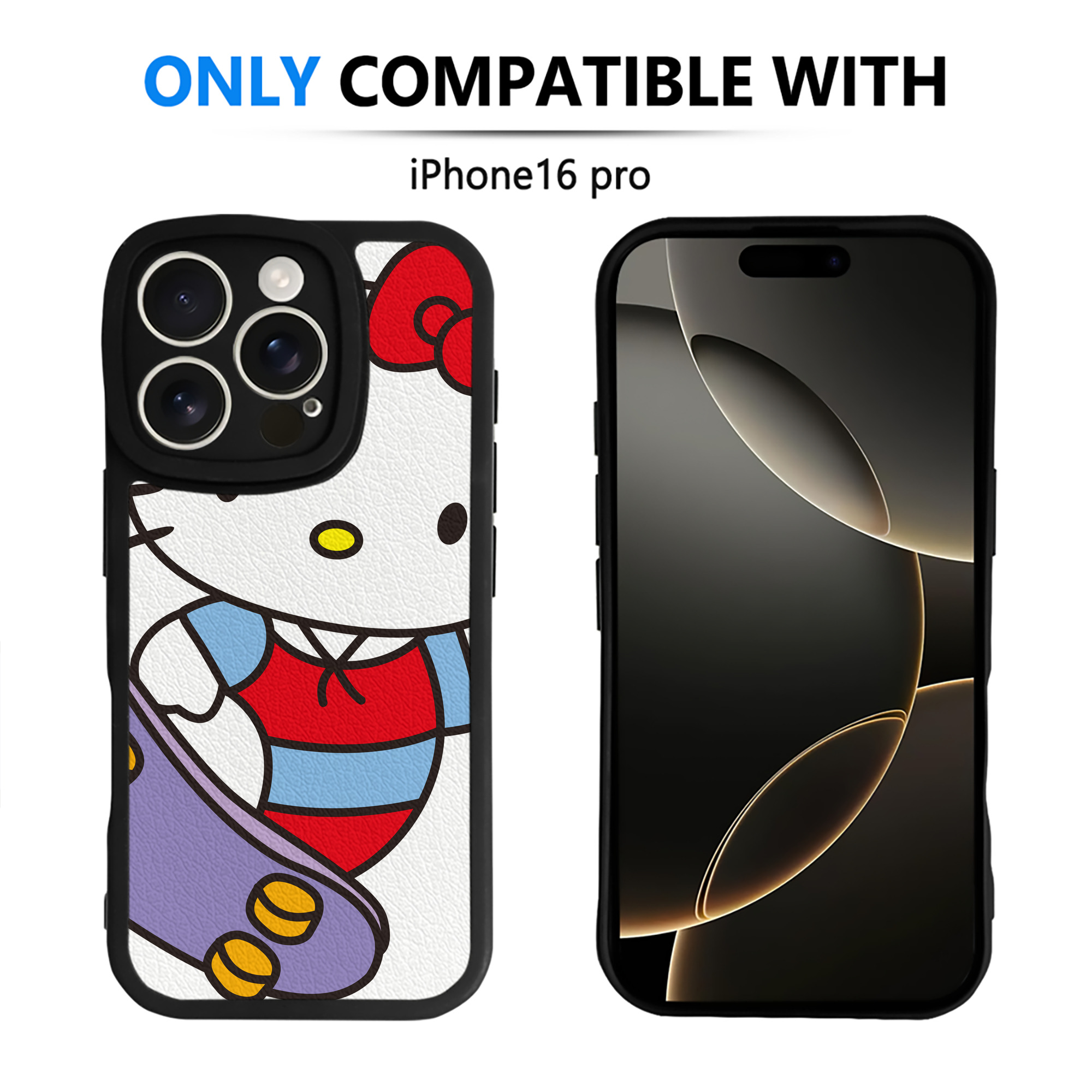 （画像用） Hello Kitty ハローキティ 【iPhone 16シリーズ対応】シリコンスマホケース（レザー調） 材質：シリコン
